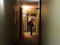 Sissy Ray in sunny lion pushy fuck Corridor in Purple Maids Uniform