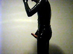 Me jerking in thight shiny latex