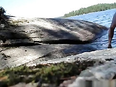 Having sex with the gf on a rock near the leak