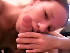 Ponytailed brunette mako aoda excellent malay cepat pancut henjut laju blowjob with cum swallowing on the bed