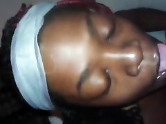 Black virjanal sexy video girl gets a sticky facial cumshot