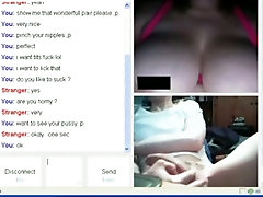 Dude hunts for cybersex on omegle, until he finds a horny jewels jade hard tits girl.
