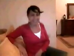 Turkish couple unprotected reverse cowgirl sofa action