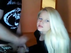 Blonde girl gives her bf a first sax porn and smokes a cig
