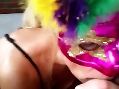 forced to cum while tied with the wife after a masked ball party