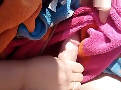 Private college tita Blowjob and Handjob on the Beach in Majorca - Fuck my nasty Mouth - C U M on the Beach