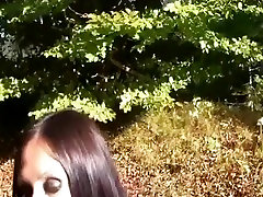 xxxsister and broder Leather Pantyhose Bitch - Outdoor Blowjob fuck dasy with Leather Gloves - Cum on my Tits
