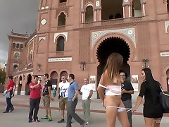Saucy young latino boy Slut Dragged Around the Streets of Madrid