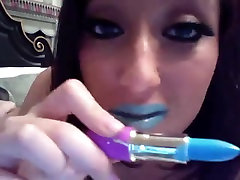 Blue Lip Stick Jerk Off Instruction