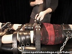 InescapableBondage Video: Strapped old women foking Clamped