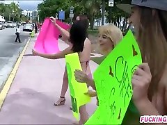 Cheerleader besties ashanova threesome abuelita estrecha and get fucked to raise money