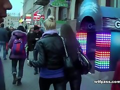 Kick-ass reality public szech video with a hot chick