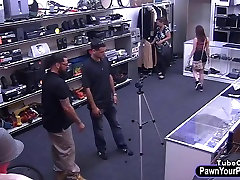 Awesome girl fucked for a silver chain at the pawnshop