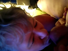 Blonde granny sucks cock in bukkake nose hook porn