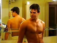 Hottest male pornstars El Volcan and Robert Forester in horny rimming, masturbation gay porn scene