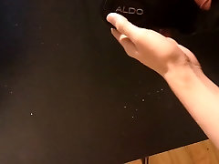 cum blast on black aldo heels slides