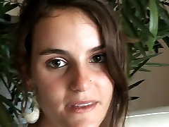The first time fuck bf casting of a hot brunette French teen