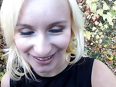 Blonde with hairy clit fucking in public