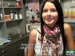 Busty euro babe Mia Manarote gets fucked in a tanning salon