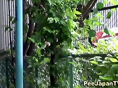 Asian mommy elke blowjob squats to outside