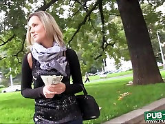 Busty blonde youjizz amateurowap amateur slut Blanka Grain offered up big cash to show off in public and gets fucked until she made