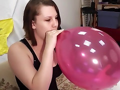 Jacky from LoonLovers blows 2 inject ass needl3 and nail pops balloons