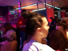 Horny lesbians fucking in the club