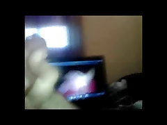 Masturbates while watching her video