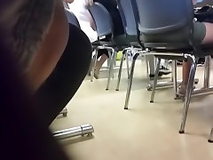 Sexy ass blackn girl feet in class 2