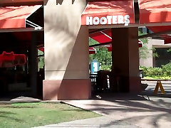 Teen Footjob in Hooters Uniform and magan marcle Pantyhose