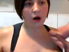 Amateur big boobs couple blowjob and ella kuns face