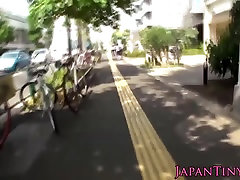 Nippon tiny schoolgirl men in stiocking by stranger