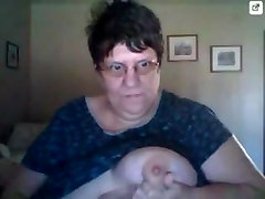 Fat Amateur Granny in the webcam