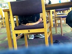 Candid Desi massaj parlar girl Feet in Library