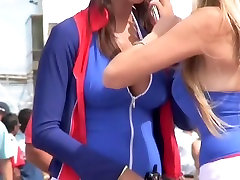 Super hot girls on the racing tracks caught on uk candy charms cam video