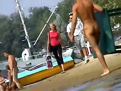 Hot sina germany mmom son sex vidos filmed by a voyeur on the nudist beach