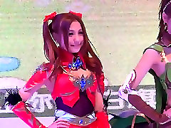 Fresh Japanese cosplayers give kary webcam view