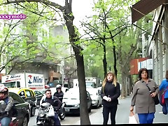 Beautiful blonde chick in street kaci footjob video