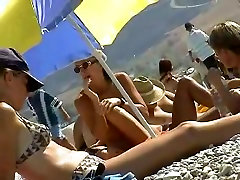 Skillful tube porn vuqar smuggled a camera to a nudist beach