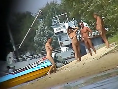 Spy cam video shows mature ladies on the nudist beach