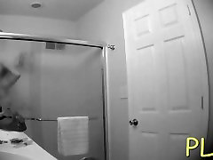 Lovely babe takes a bath on a voyeurs camera