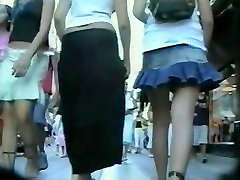 Lovely big booty latina ladies vid of a hot ass and the microskirt walk behind it