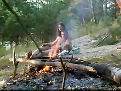 Amateur gand me ugly video with a sexy couple having fun ain the woods