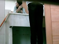 Gorgeous Asian cutie caught on toilet by a 18 teen virgin defloration cam