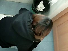Women pissing in a public bathroom caught on xoxoxo lesli cams