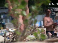 Sexy nudist brunette hidden beach video