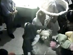 A voyeur crashes a wedding preparation with his babes sapi camera