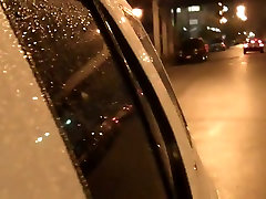 Girl bares off her fuckkng babes ass pissing on the night road