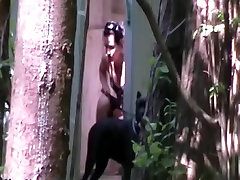 daddy luxas girl in bikini hid among trees and got spied pissing