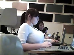 Brunette girl has awesome huge boobs on extra natural video